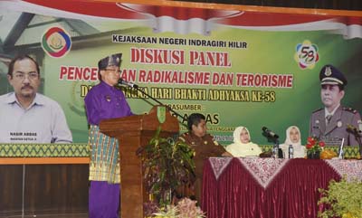 Bupati Inhil Hadiri Diskusi Panel Pencegahan Radikalisme dan Terorisme